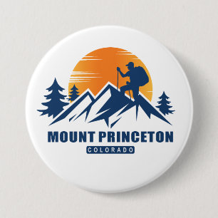Chapa Redonda De 7 Cm Camiseta Retro Mount Princeton Hike