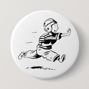 Chapa Redonda De 7 Cm Camiseta vintage de fútbol americano para niños