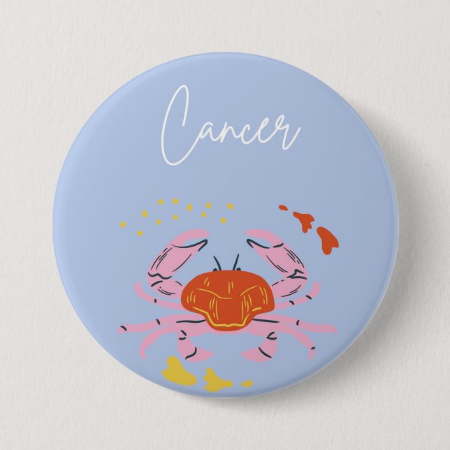 Chapa Redonda De 7 Cm Cancer button badge  (Anverso)