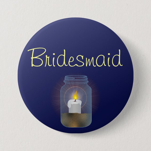 Chapa Redonda De 7 Cm Candle Mason Jar Button (Anverso)