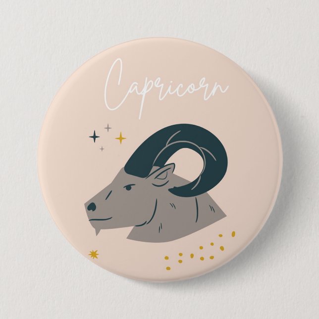 Chapa Redonda De 7 Cm Capricorn button badge  (Anverso)
