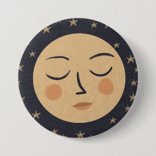 Chapa Redonda De 7 Cm Cara linda lunar