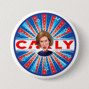 Chapa Redonda De 7 Cm Carly Fiorina para América