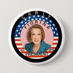 Chapa Redonda De 7 Cm Carly Fiorina para el presidente 2016