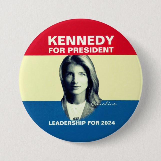 Chapa Redonda De 7 Cm Caroline Kennedy 2024 (Anverso)