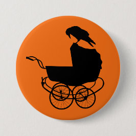 Chapa Redonda De 7 Cm Carrito para bebés y cuerdas