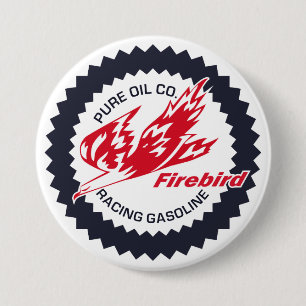 Chapa Redonda De 7 Cm Cartel vintage de gasolina de carreras Pure Firebi