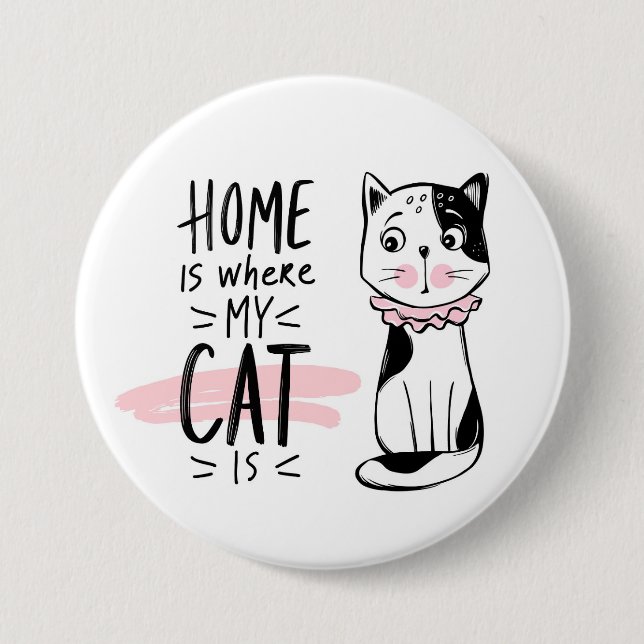 Chapa Redonda De 7 Cm Cat Lover (Anverso)