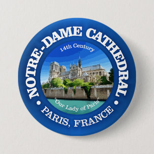 Chapa Redonda De 7 Cm Catedral de Notre Dame (ª)