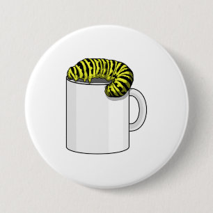 Chapa Redonda De 7 Cm Caterpillar con Mug