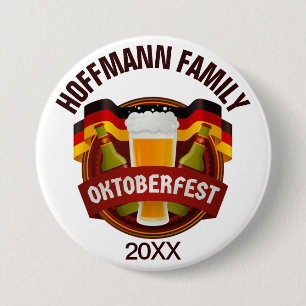 Chapa Redonda De 7 Cm Celebración de la familia Oktoberfest