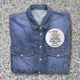 Chapa Redonda De 7 Cm Celebración del Fiesta del divorcio, ex mariscal, 