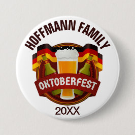 Chapa Redonda De 7 Cm Celebración familiar del Oktoberfest