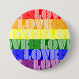 Chapa Redonda De 7 Cm Celebrando el Mes del Orgullo El amor es amor es a