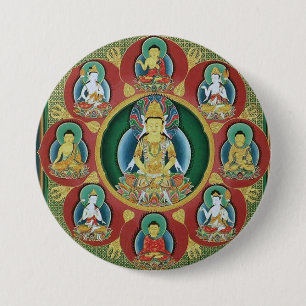 Chapa Redonda De 7 Cm Centro de una mandala de Taizokai