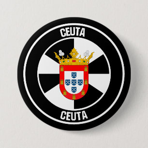 Chapa Redonda De 7 Cm Ceuta Round Emblem