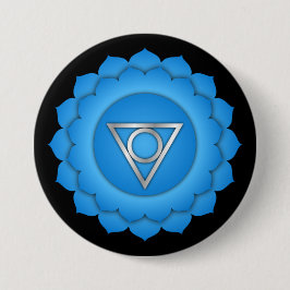 Chapa Redonda De 7 Cm Chakra Blue Throat Zen Yoga Medición Espiritual