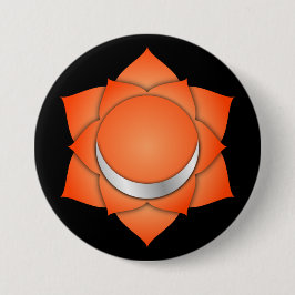 Chapa Redonda De 7 Cm Chakra Naranja Sacral Zen Yoga Medición Espiritual