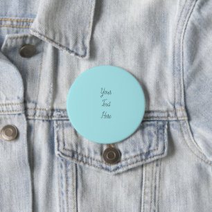Chapa Redonda De 7 Cm Chapa personalizada minimalista azul moderna de Al