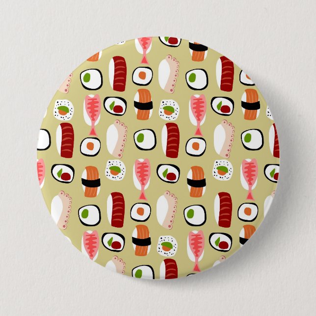 Chapa Redonda De 7 Cm chapaestampadosushi (Anverso)