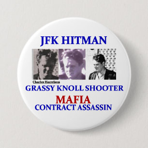 Chapa Redonda De 7 Cm Charels Harrelson: Hitman de JFK