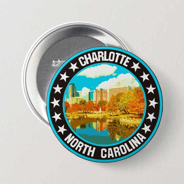 Chapa Redonda De 7 Cm Charlotte (Anverso y reverso)