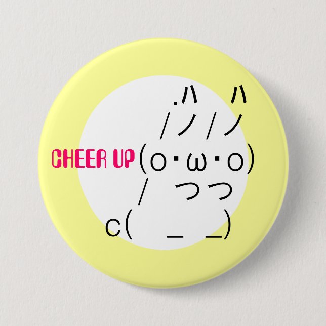 Chapa Redonda De 7 Cm Cheer up Rabbit (Anverso)