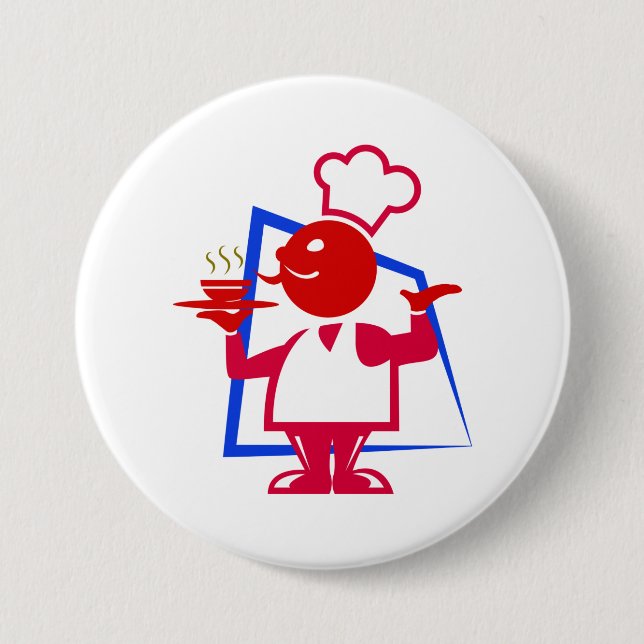 Chapa Redonda De 7 Cm Chef (Anverso)