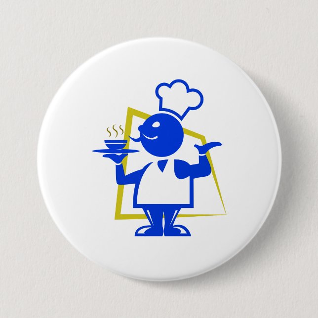 Chapa Redonda De 7 Cm Chef (Anverso)
