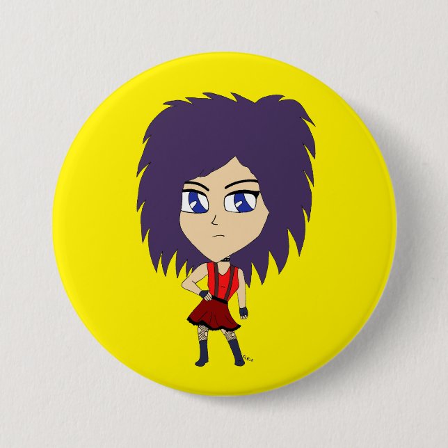 Chapa Redonda De 7 Cm chibi (Anverso)