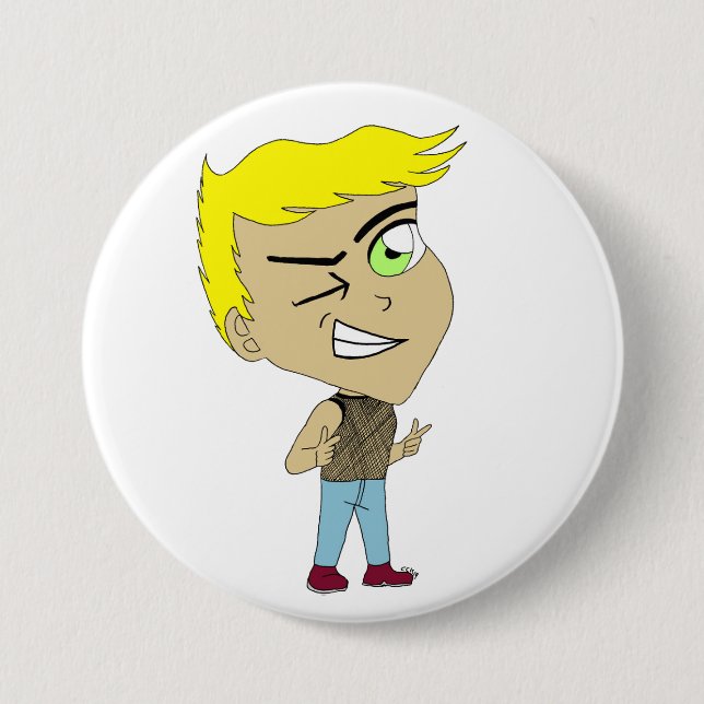 Chapa Redonda De 7 Cm chibi (Anverso)