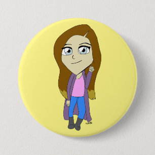 Chapa Redonda De 7 Cm Chibi