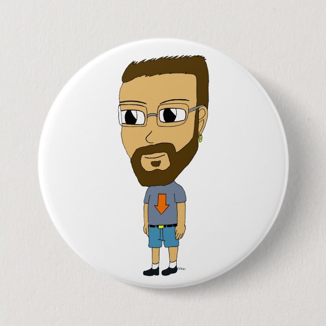 Chapa Redonda De 7 Cm chibi (Anverso)