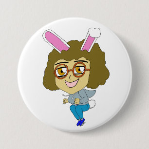 Chapa Redonda De 7 Cm chibi bunnygirl