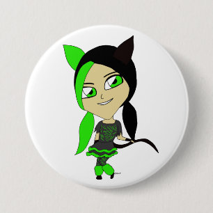 Chapa Redonda De 7 Cm chibi catgirl