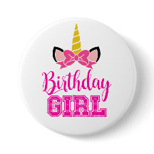 Chica de cumpleaños de Unicornio