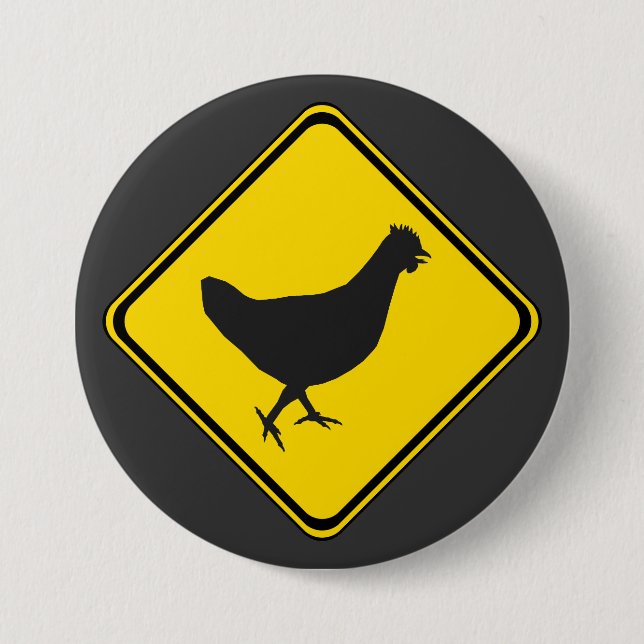 Chapa Redonda De 7 Cm Chicken Xing! (Anverso)