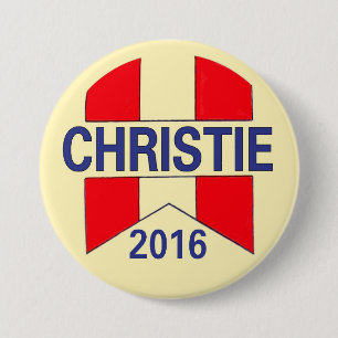 Chapa Redonda De 7 Cm Chris Christie 2016