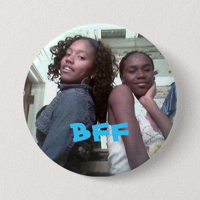 Chapa Redonda De 7 Cm chrisnlaina, BFF (Anverso)