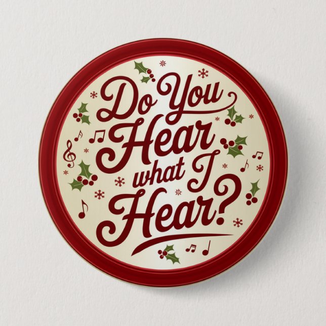 Chapa Redonda De 7 Cm Christmas Question Button (Anverso)