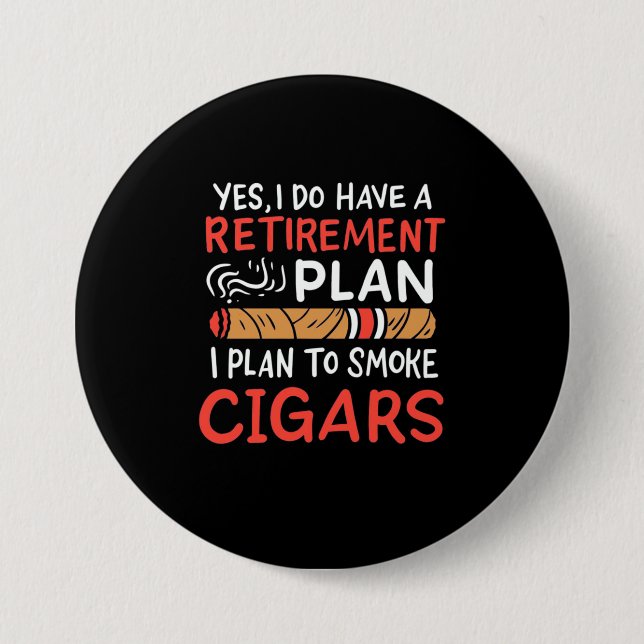 Chapa Redonda De 7 Cm Cigar Lover | Planeo Fumar Cigarros (Anverso)