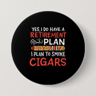 Chapa Redonda De 7 Cm Cigar Lover Planeo Fumar Cigarros