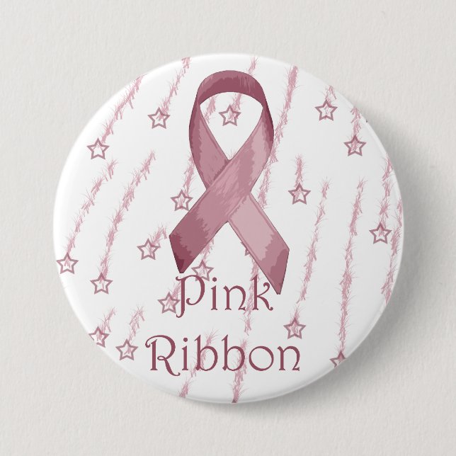 Chapa Redonda De 7 Cm Cinta rosada (Anverso)