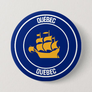 Chapa Redonda De 7 Cm Ciudad de Quebec