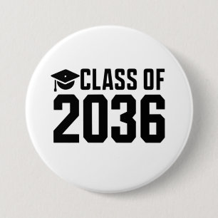 Chapa Redonda De 7 Cm Clase de 2036 Crece Conmigo Regreso a Clases