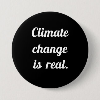 Chapa Redonda De 7 Cm Climate Change: Black Button