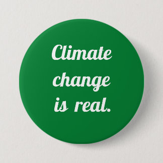 Chapa Redonda De 7 Cm Climate Change: Green Button