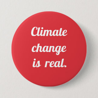 Chapa Redonda De 7 Cm Climate Change: Red Button