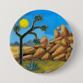 Chapa Redonda De 7 Cm Club de Aventuras Joshua Tree- Fish Rock