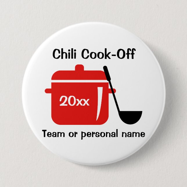 Chapa Redonda De 7 Cm Cocina Chili personalizada (Anverso)